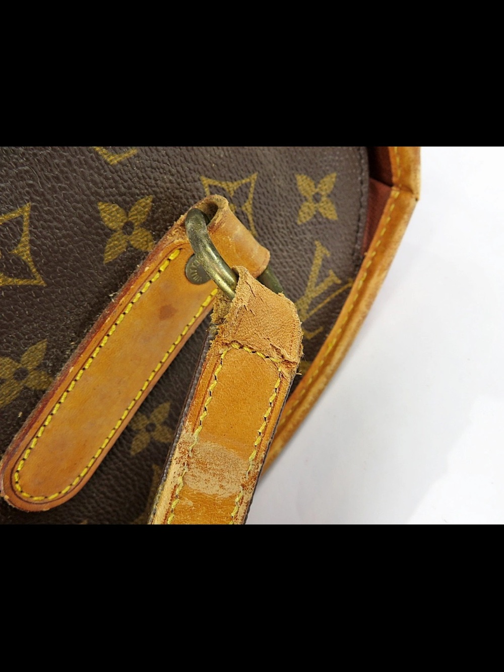Louis Vuitton Monogram Crossbody Bag in Brown & Tan Leather Trim - Picture 10 of 16